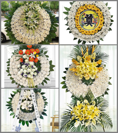 四川成都彭州市隆丰镇双河村花圈速递